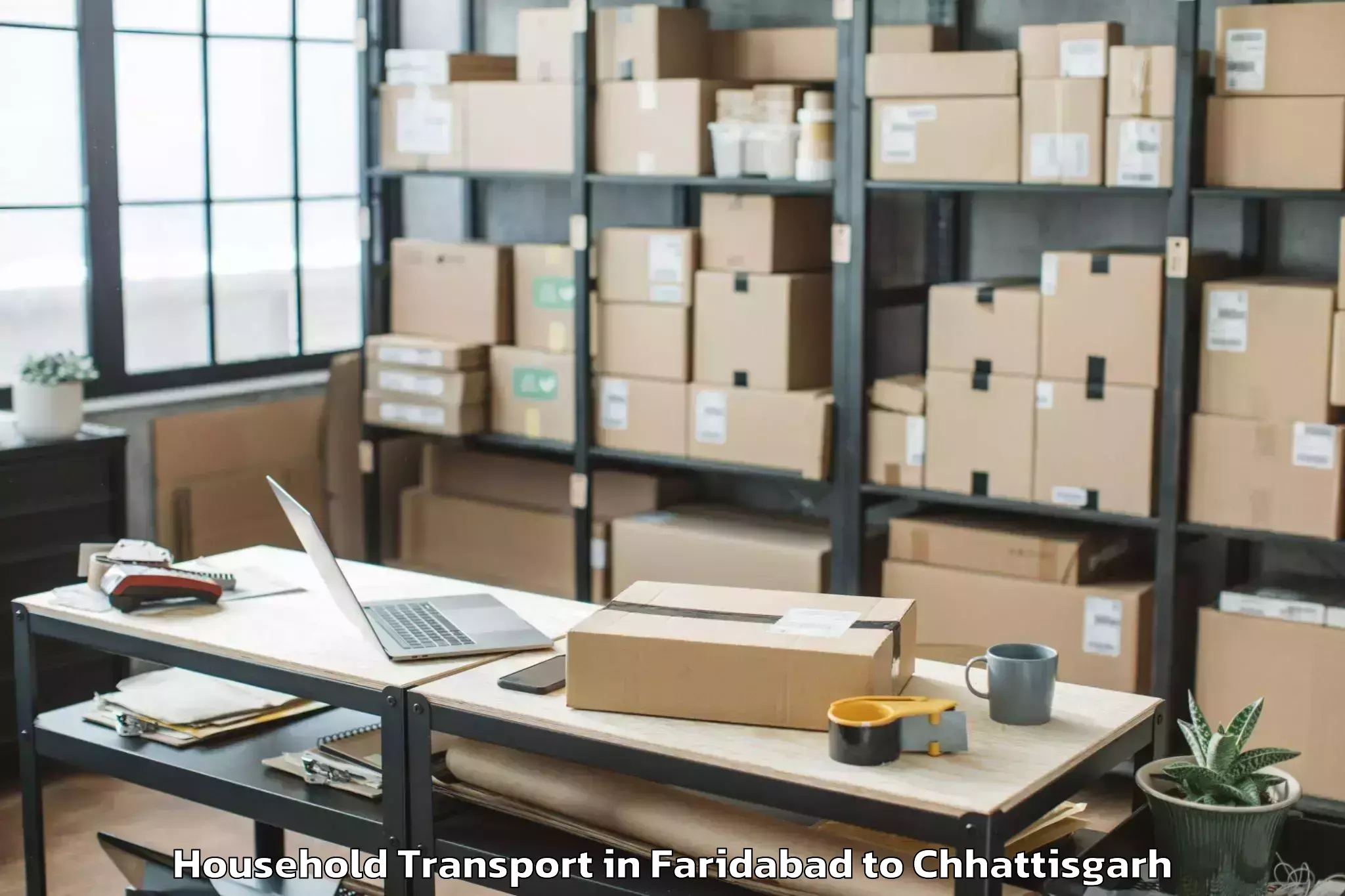 Faridabad to Balrampur Ramanujganj Household Transport Booking